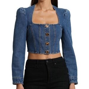 Avec‎ Les Filles Crop Denim Jacket